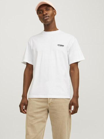 T-Shirt JACK & JONES en blanc : devant