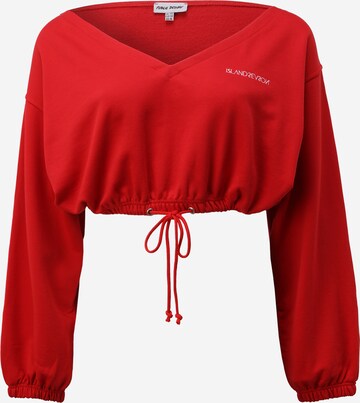 Public Desire Curve Shirt in Rood: voorkant