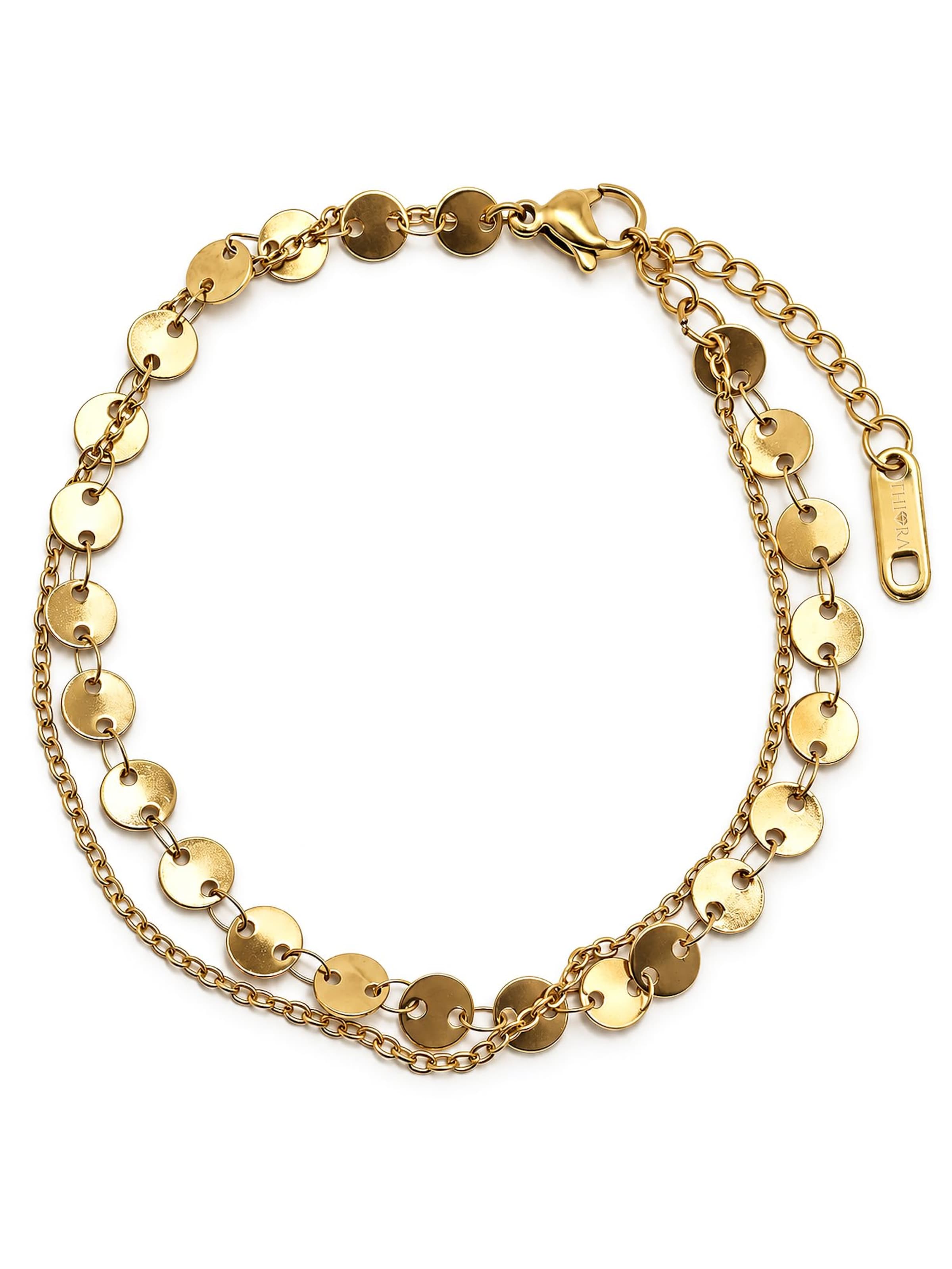 THIORA Armband 'Solea Coins'‌‌‌‌‌‌‌‌‌ in Gold: Vorderseite