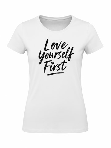 Banco Shirt 'T- Shirt "Love Youself First"' in White: front