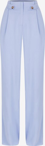 NIFE Pleat-Front Pants in Blue: front