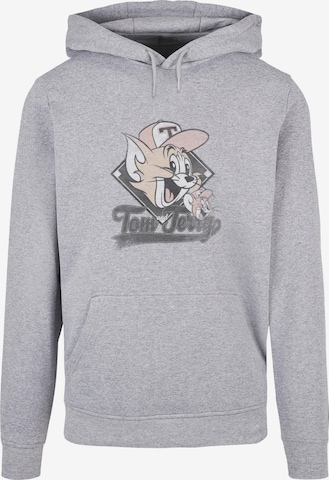 ABSOLUTE CULT Sweatshirt 'Tom and Jerry - Baseball Caps' in Grey: front