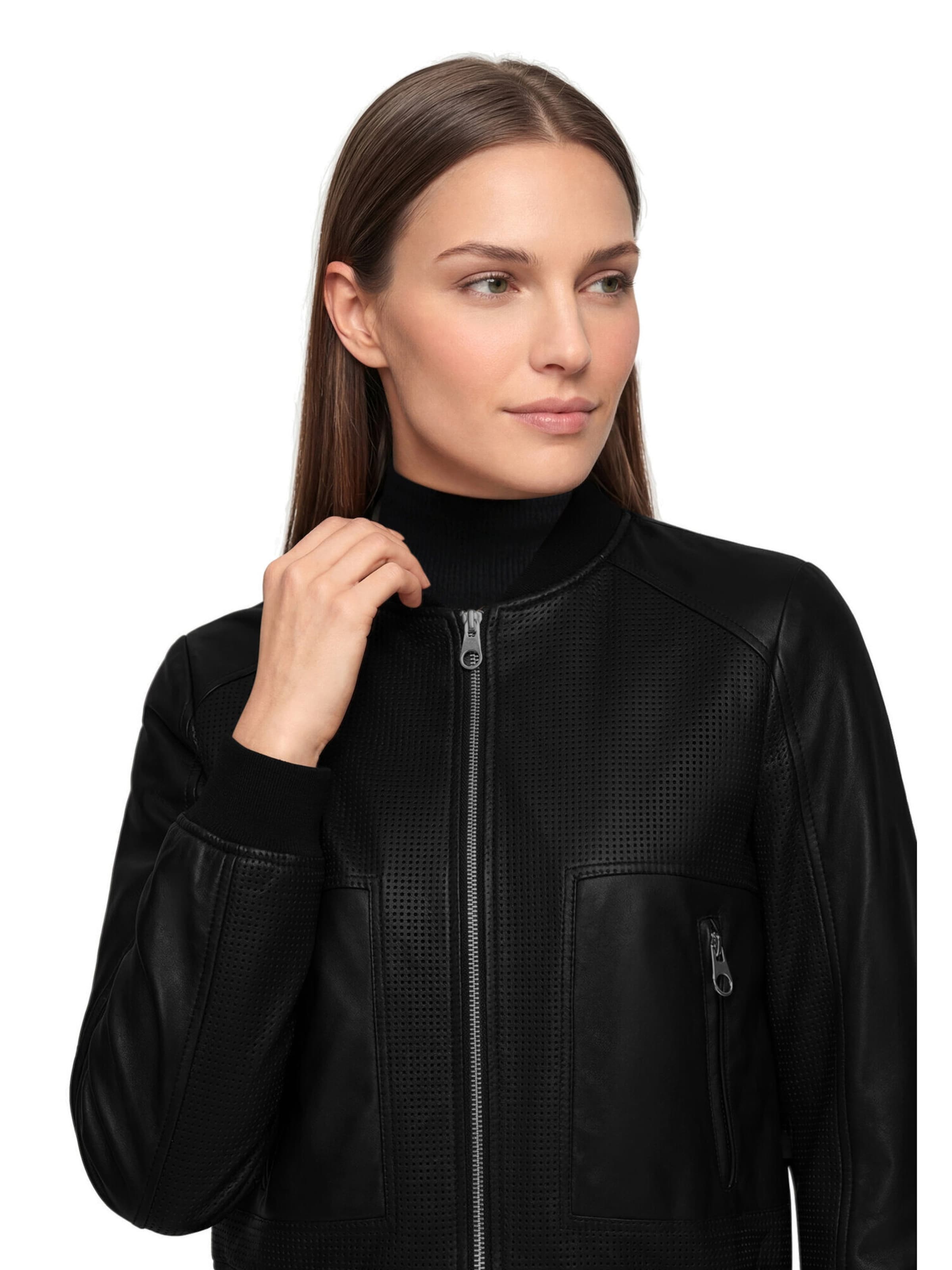 Amber & June Between-Season Jacket in Black