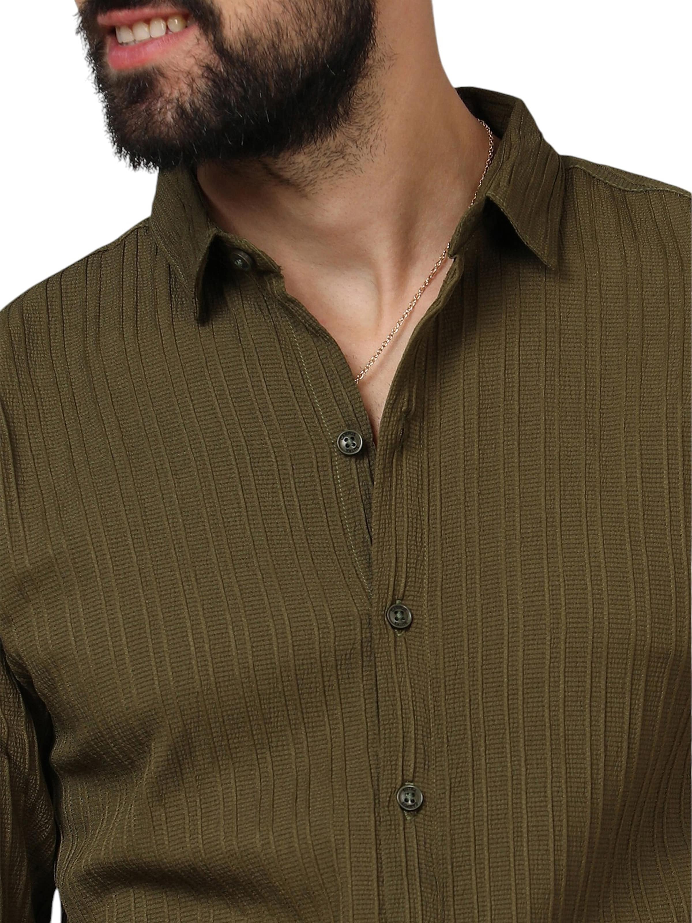 Campus Sutra Классический крой Рубашка 'Sybilla' в Зеленый