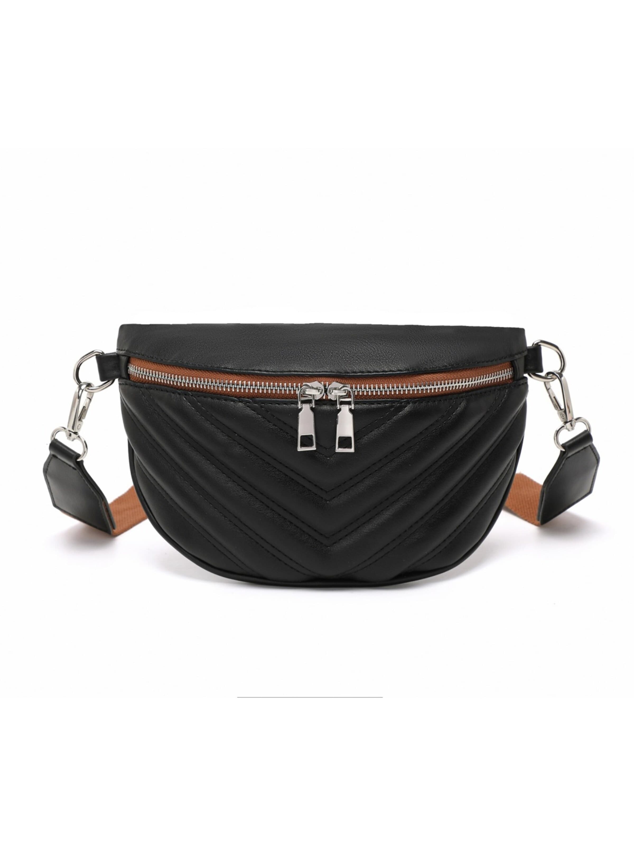 Miss Lulu Crossbody Bag in Black: front