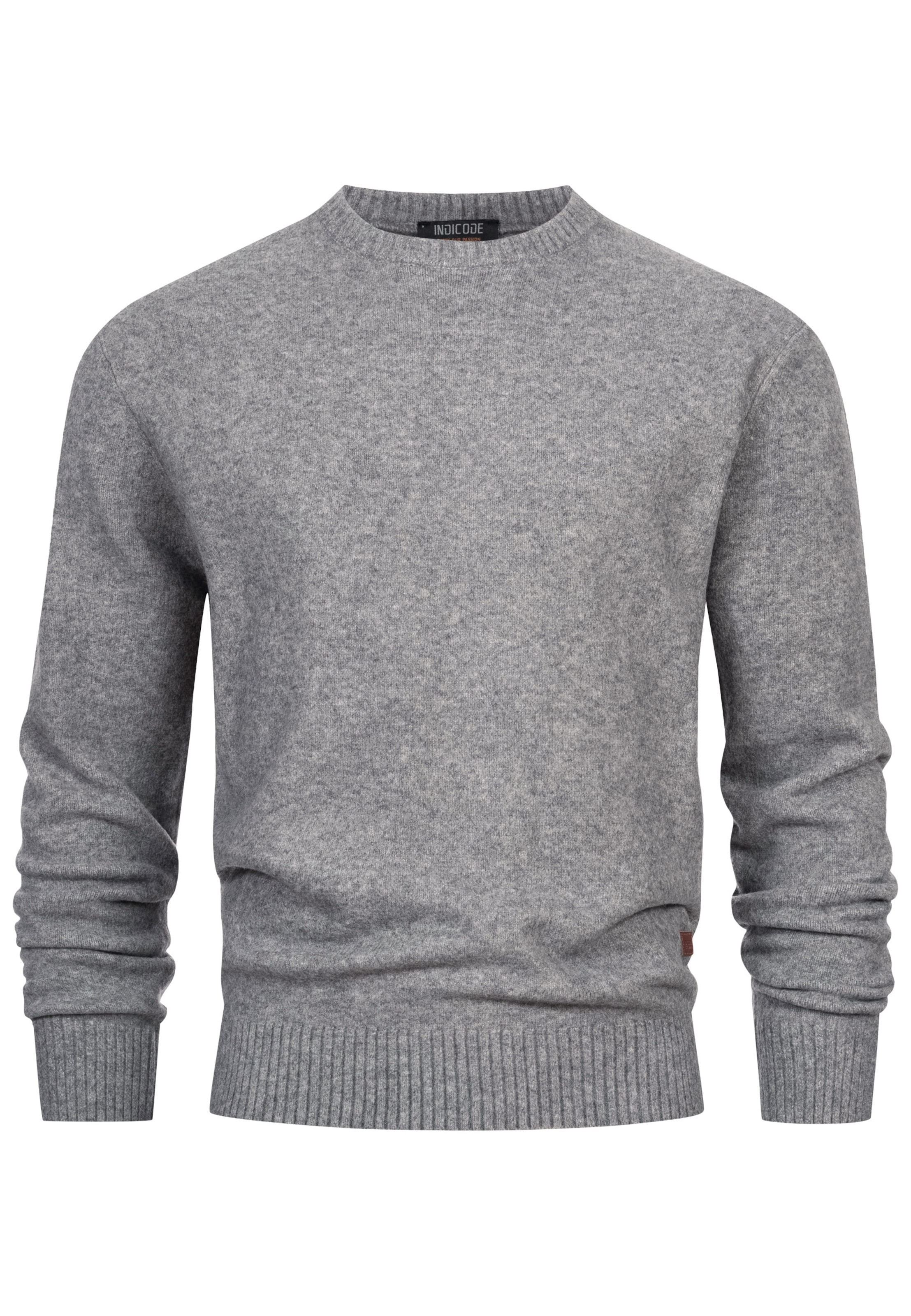INDICODE JEANS Sweater 'INTrax' in Grey: front