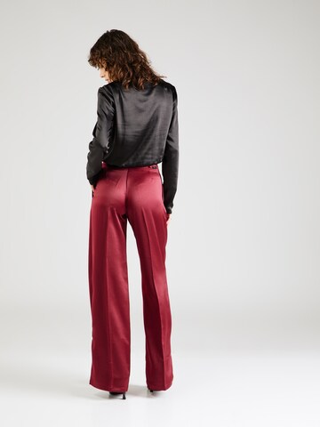 HUGO Wide leg Pleated Pants 'Haroti' in Red