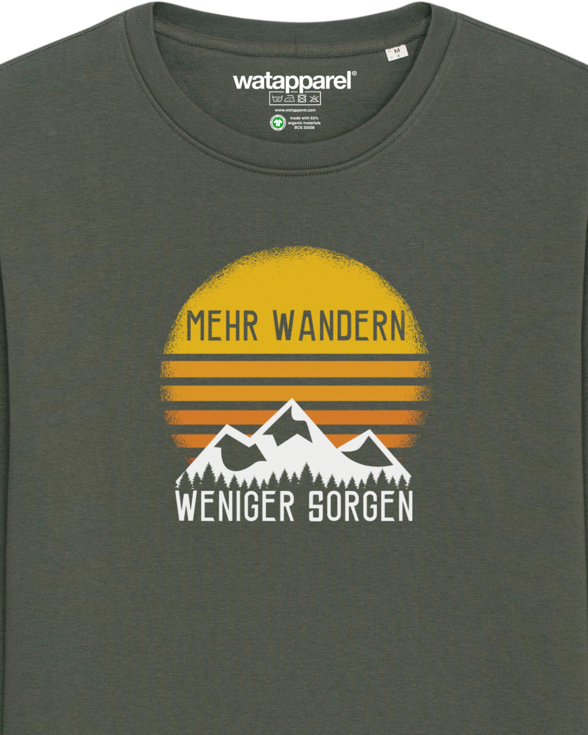 Felpa ' Mehr Wandern ' di Watapparel in verde