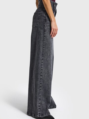 IT'S BASIC Wide leg Jeans 'Palazzo Mid Rise Jeans' in Grijs