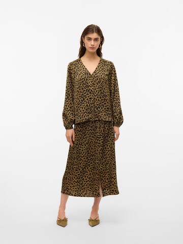 Chemisier 'VMAMELA' VERO MODA en marron