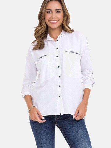 CIPO & BAXX Blouse in Wit: voorkant