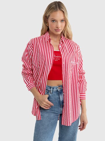 BIG STAR Blouse 'Autina' in Rood: voorkant