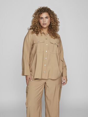 EVOKED Bluse i beige: forside