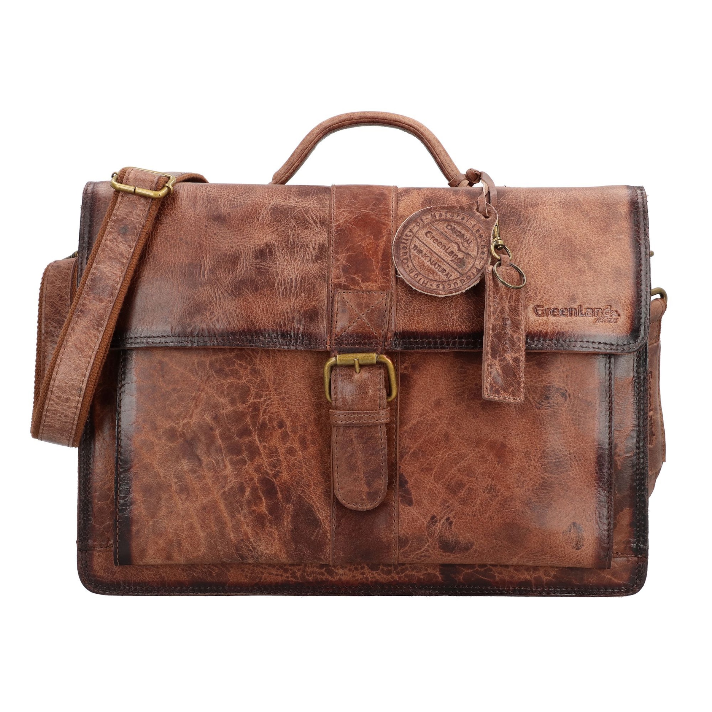 Porte-documents 'Mascu & Line' Greenland Nature en marron : devant