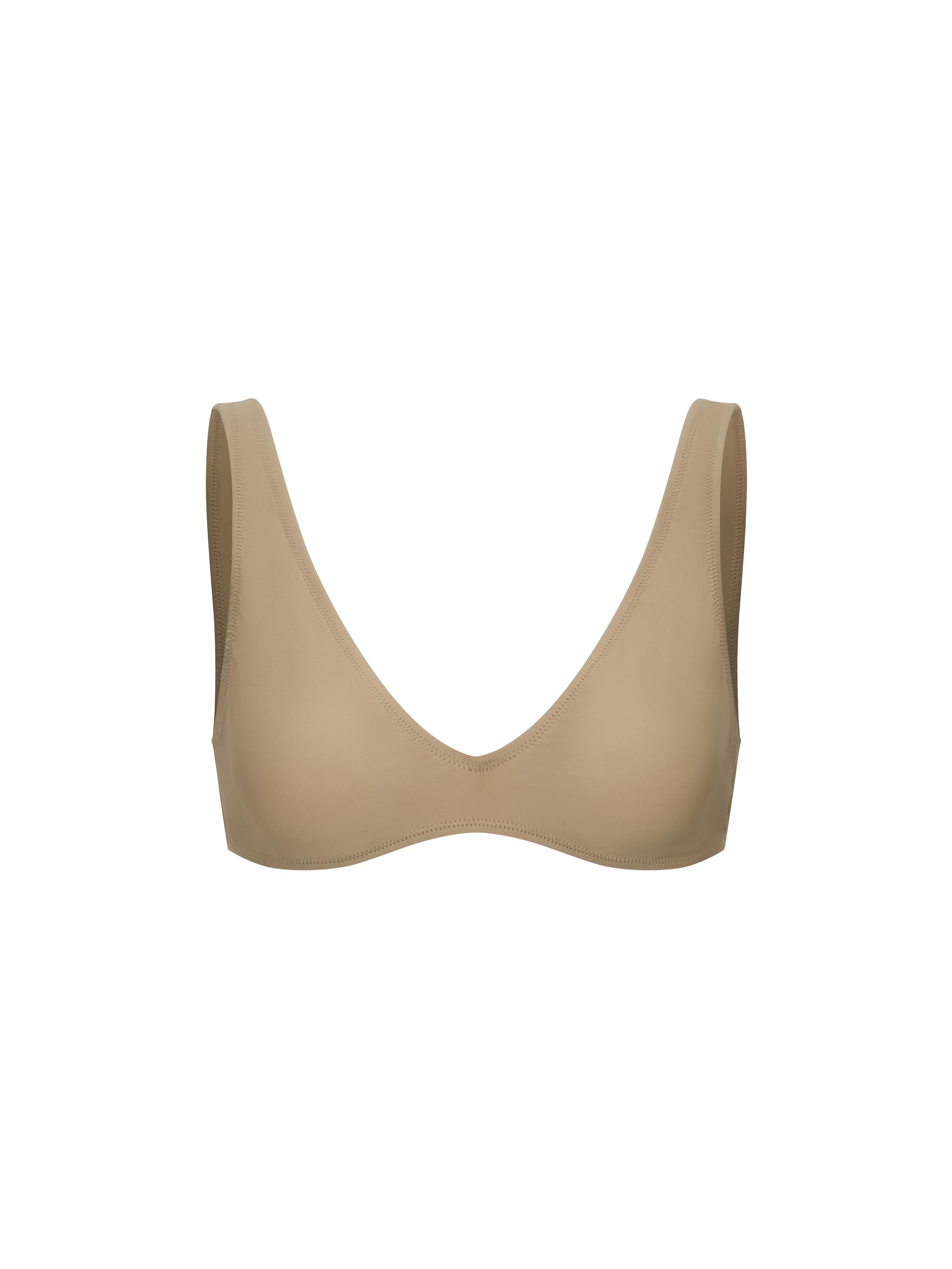 cfab (formerly creamy fabrics) Bralette Bikini Top 'Bikini Top' in Beige: front