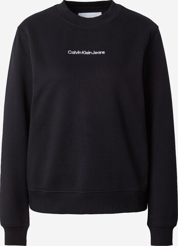 Calvin Klein Jeans Μπλούζα φούτερ 'INSTITUTIONAL' σε μαύρο: μπροστά