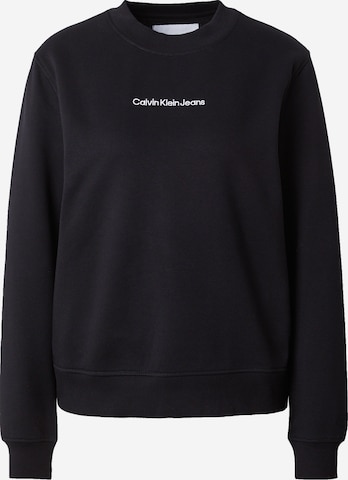 Calvin Klein Jeans Sweatshirt 'INSTITUTIONAL' i svart: framsida