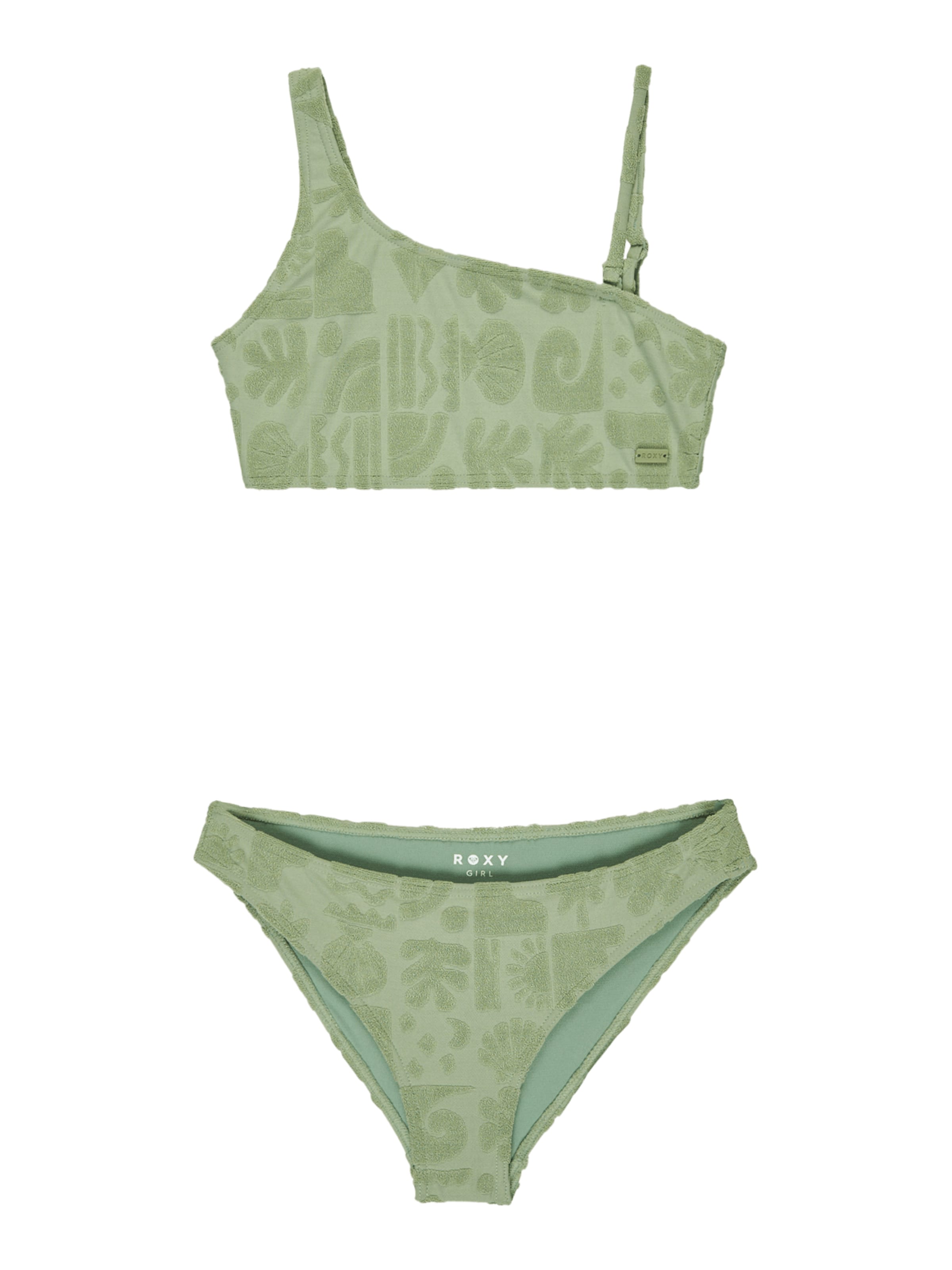 Bustier Bikini 'Beach Check' ROXY en vert : devant
