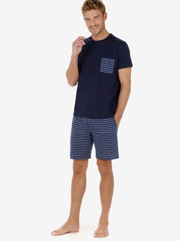 HOM Pyjama kort ' Larry ' in Blauw: voorkant