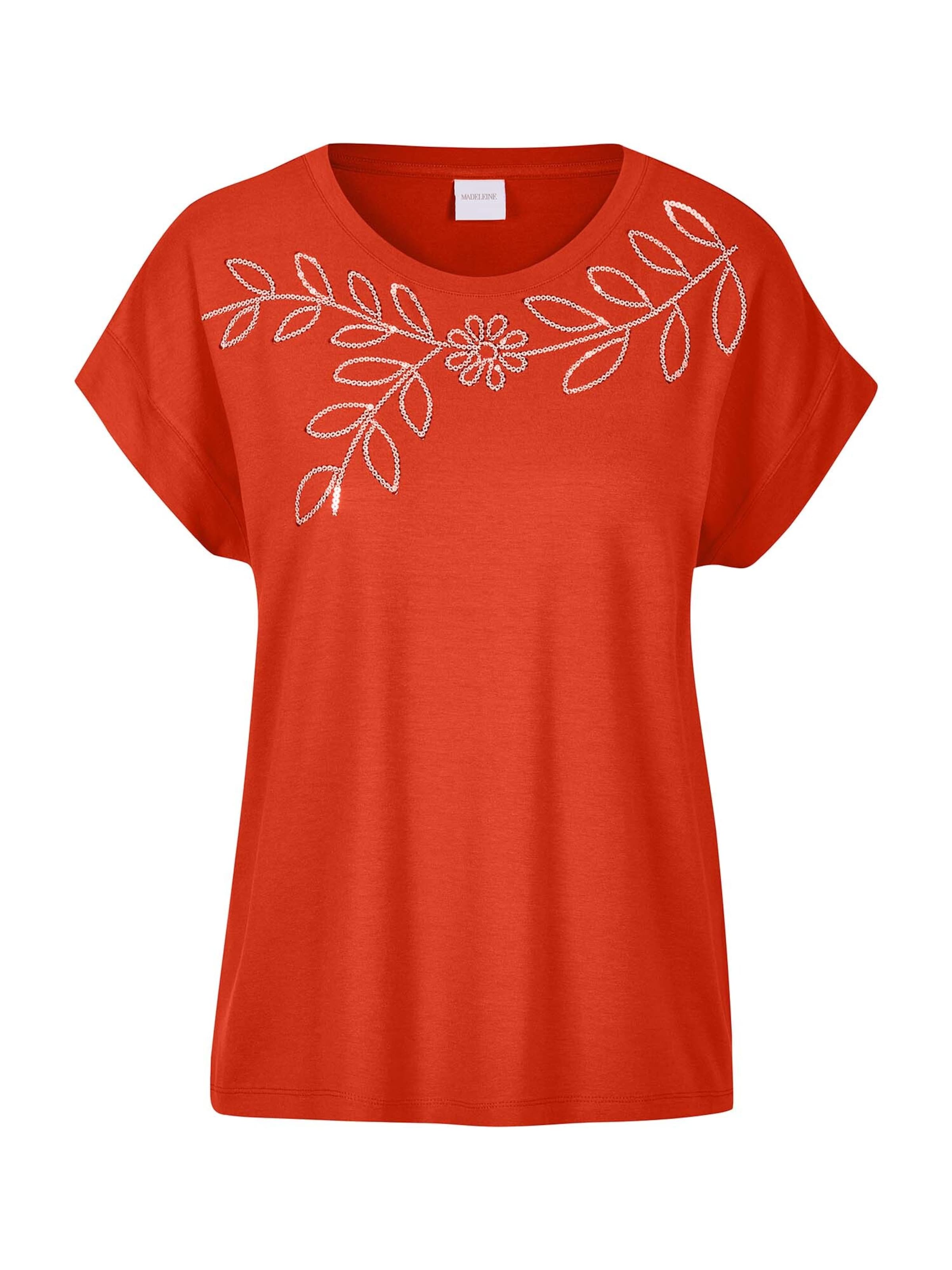 T-shirt MADELEINE en rouge : devant
