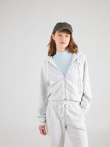 Veste de survêtement 'SUNDAY' Abercrombie & Fitch en gris : devant