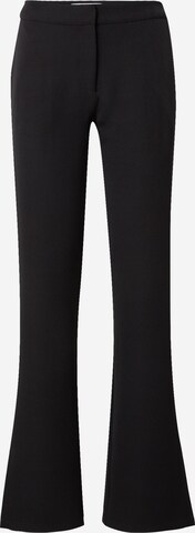 ABOUT YOU x Iconic by Tatiana Kucharova Flared Pants 'Edina' in Black: front