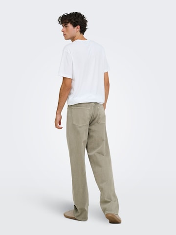 Only & Sons Loosefit Jeans 'ONSFade' in Groen