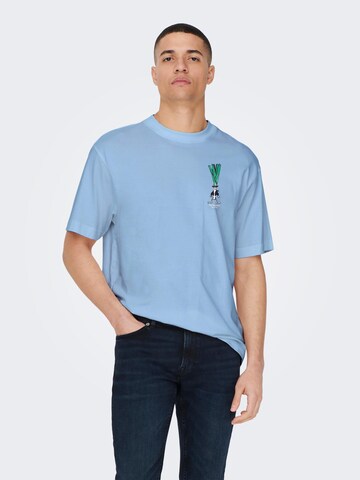 Only & Sons قميص 'LOGAN' بلون أزرق: الأمام