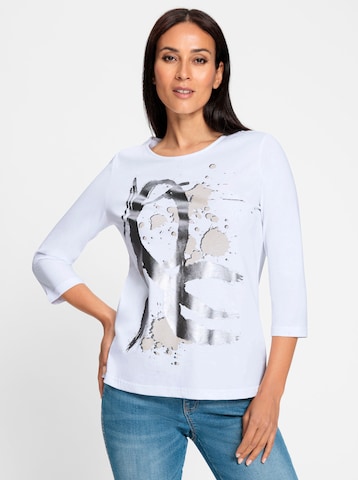 Tricou de la heine pe alb: față