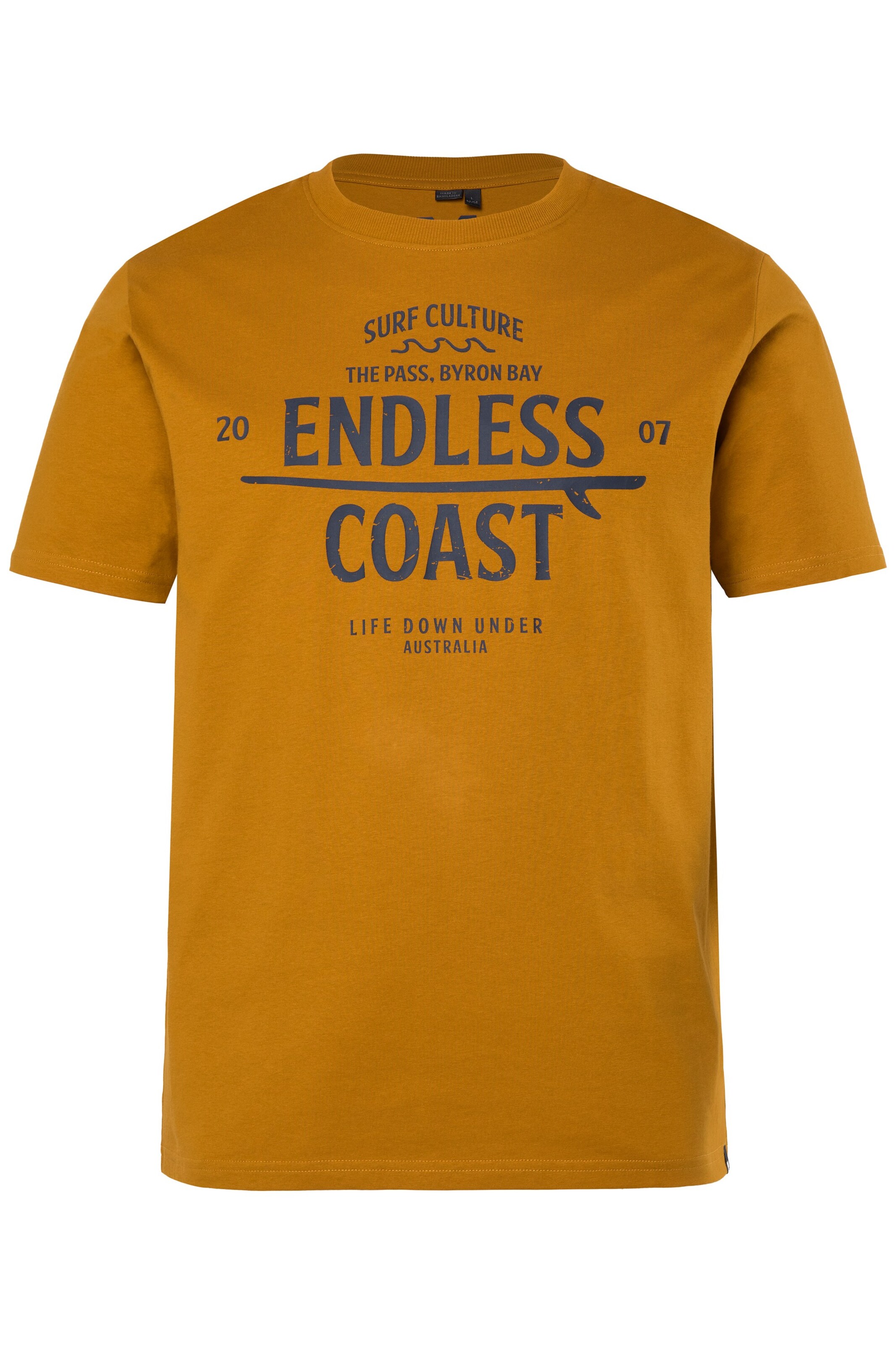 Men Plus Shirt in Yellow: front