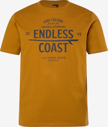 Men Plus Shirt in Yellow: front