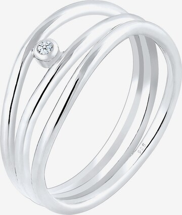 Elli DIAMONDS Ring 'Geo' in Zilver: voorkant