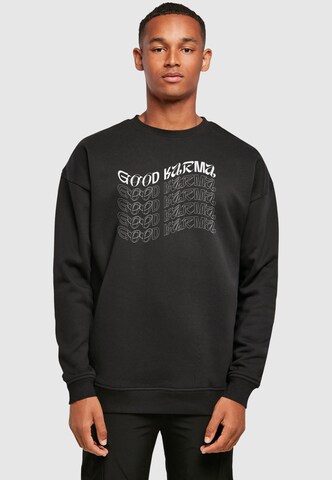 Merchcode Sweatshirt 'Good Karma' in Black: front