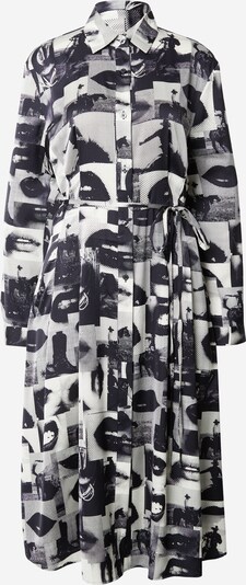 HUGO Robe-chemise 'Kleoma' en gris / noir / blanc, Vue avec produit
