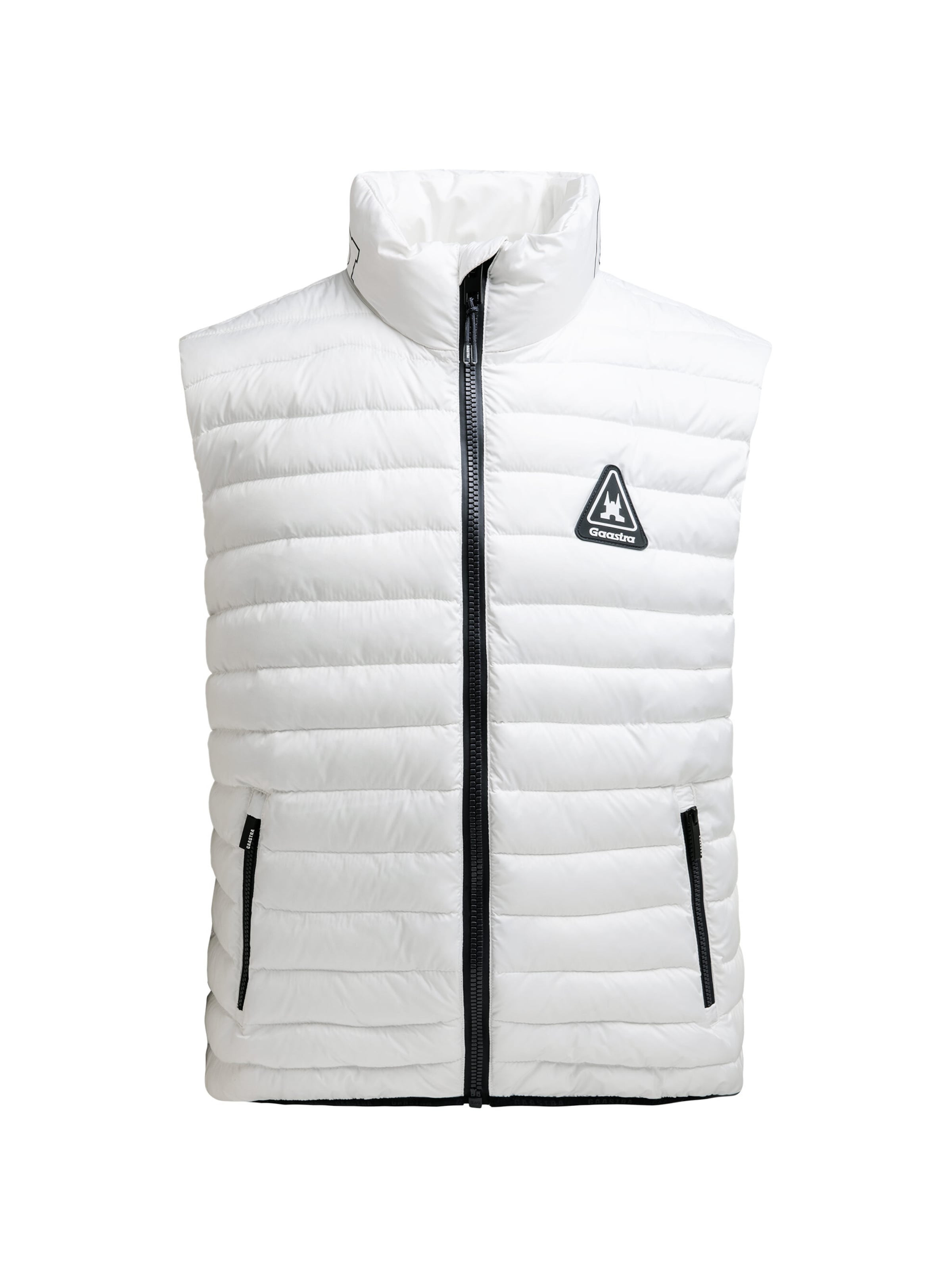 Gaastra Steppweste mit Logo-Details in Weiß: Vorderseite