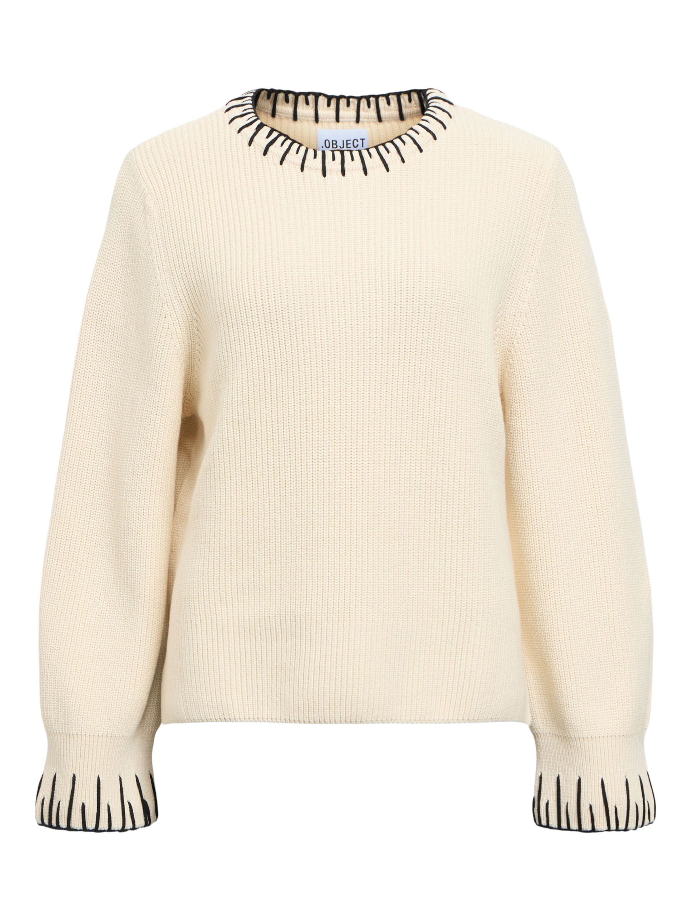 Pullover 'OBJPose' di OBJECT in beige: frontale
