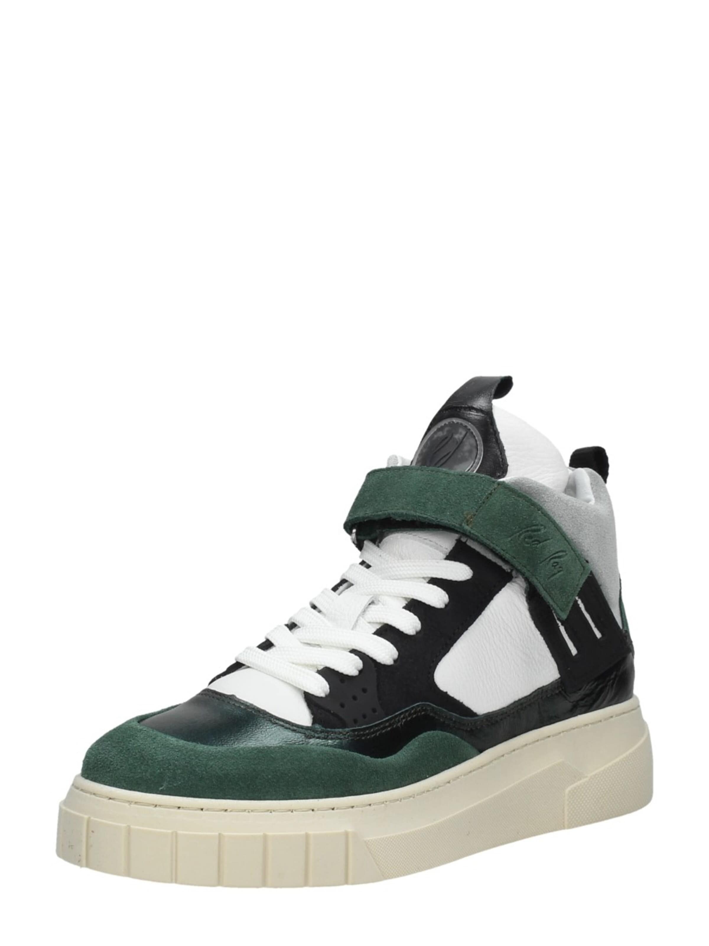 Red-Rag High-Top Sneakers 'Veterschoenen Hoog' in Green: front
