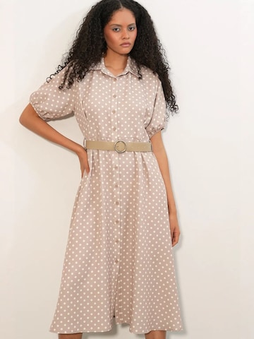 Bigdart Dress in Beige: front
