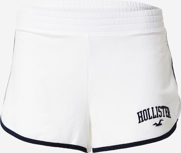 HOLLISTER Regular Trousers in White: front