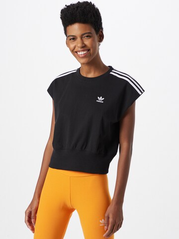 ADIDAS ORIGINALS - Camisa 'Adicolor Classics Waist Cinch' em preto: frente