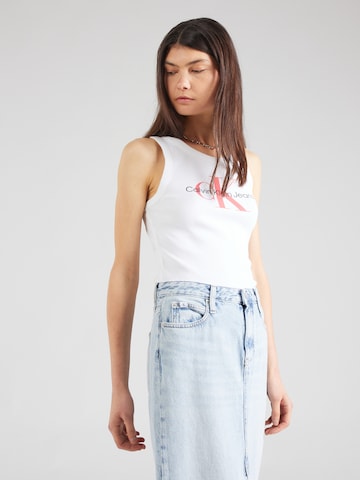 Calvin Klein Jeans Top in White: front