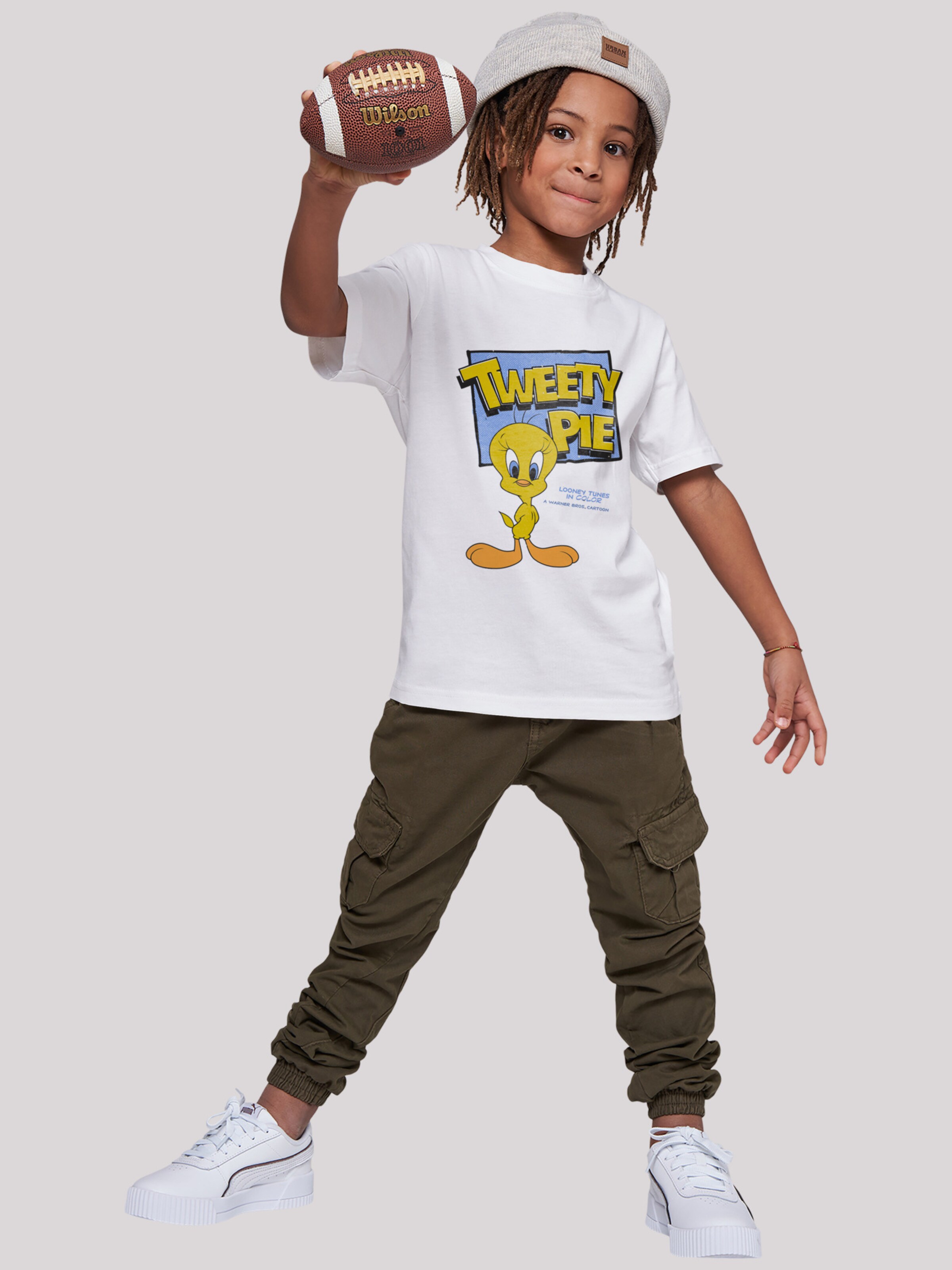 Kinder Kids (Gr. 92-140) F4NT4STIC Shirt 'Looney Tunes' in Weiß - ND30462