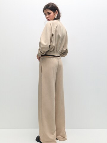 Pull&Bear Wide Leg Hose in Braun