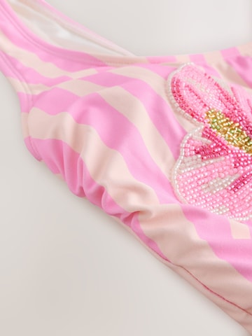 Next Bustier Badeanzug in Pink