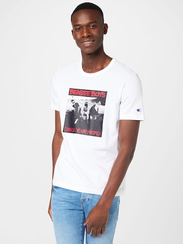 T-Shirt Champion Authentic Athletic Apparel en blanc : devant