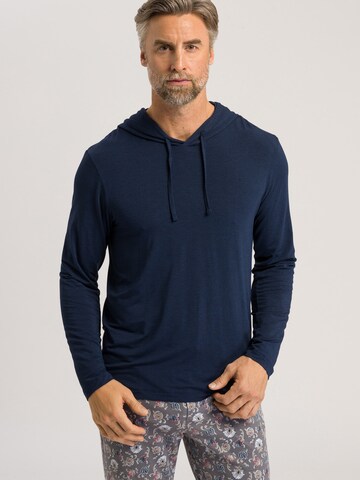 Hanro Sweatshirt ' Casuals ' in Blue: front