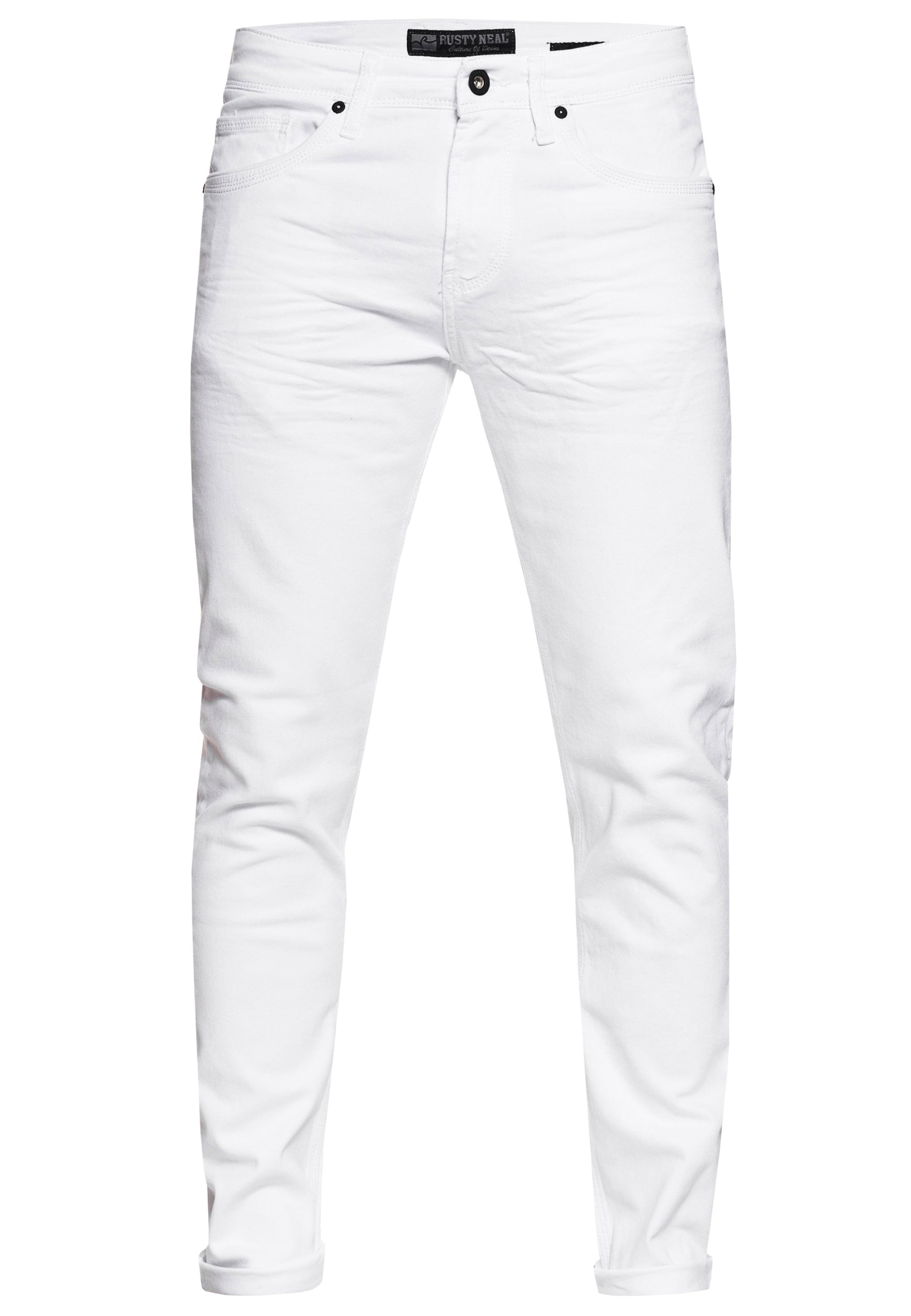 Rusty Neal Slimfit Jeans 'MELVIN' in Wit: voorkant