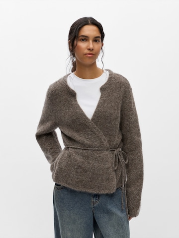 OBJECT Knit cardigan 'OBJNETE' in Brown: front