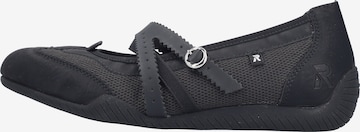 Rieker Ballet Flats with Strap in Black: front