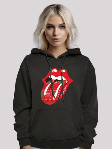 F4NT4STIC Zip-Up Hoodie 'The Rolling Stones' in Black: front